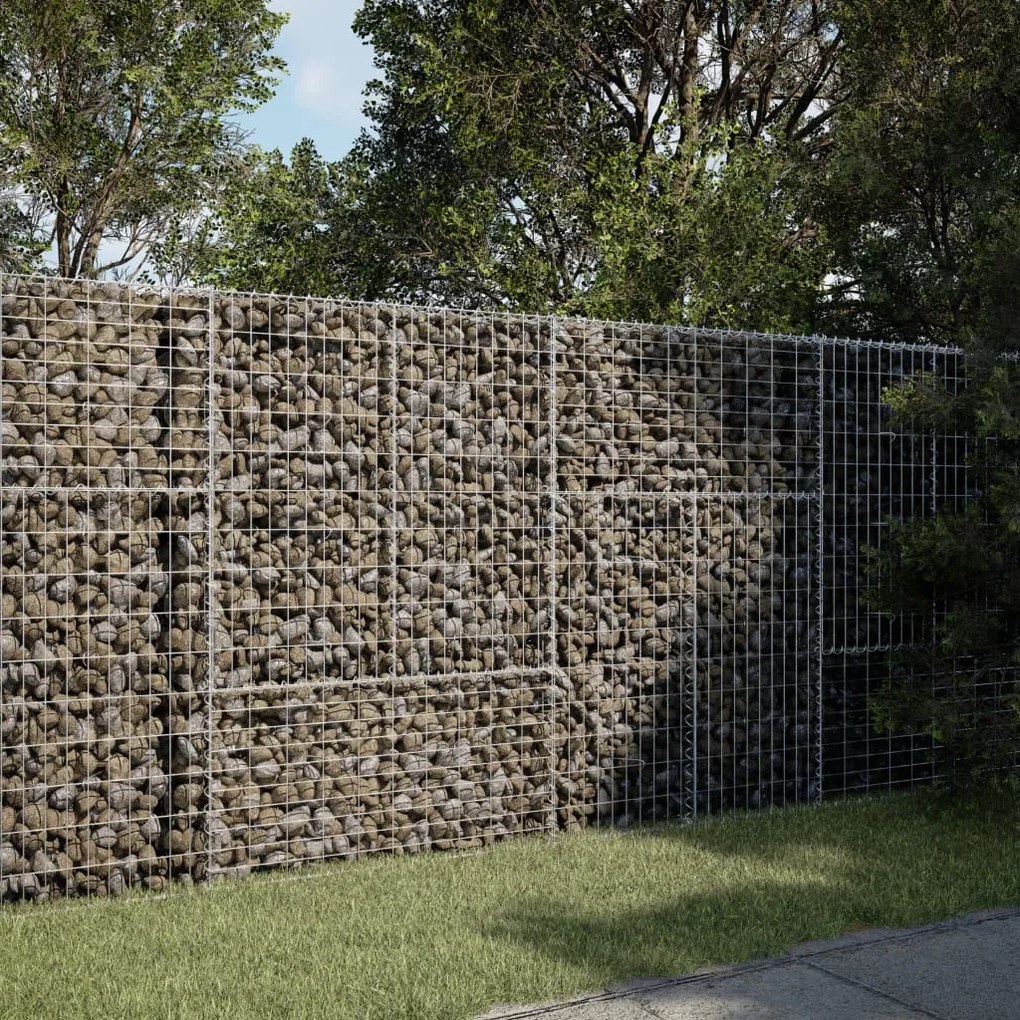 Cesto Gabbione Con Copertura 200x100x150 Cm İn Ferro Zincato /