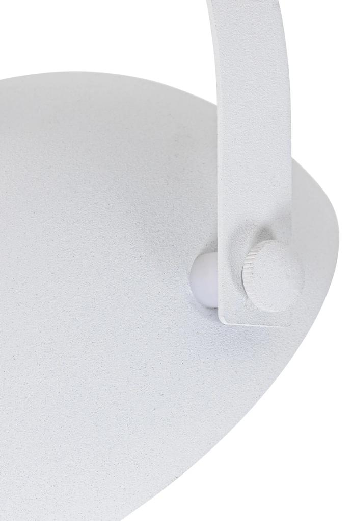 Plafoniera industriale bianca con argento orientabile a 3 luci - Magnax