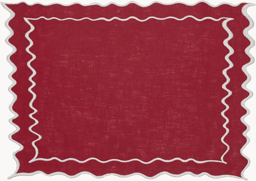 Tovaglietta americana con bordo ricamato Vila