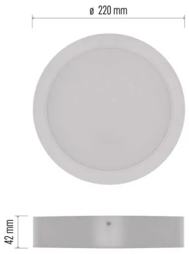 Plafoniera LED LED/24W/230V diametro 22 cm bianco