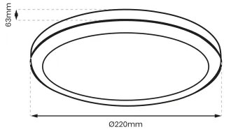 Brilagi - Plafoniera LED da bagno PERA LED/18W/230V diametro 22 cm IP65 nero
