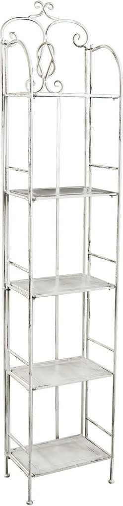 Scaffale 5 piani stile provenzale in ferro verniciato