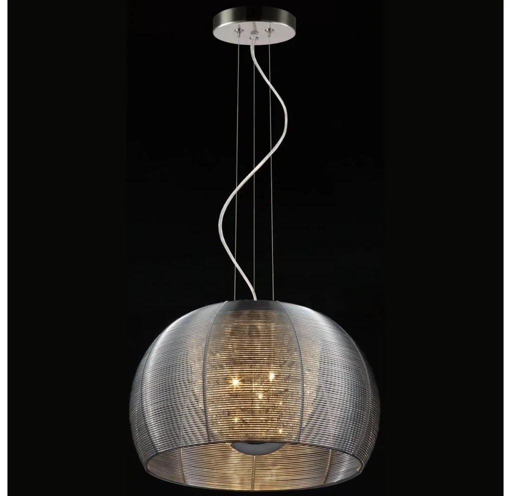 Searchlight 20019 - Lampadario a sospensione con filo 3xE14/40W/230V diametro 35 cm fumè