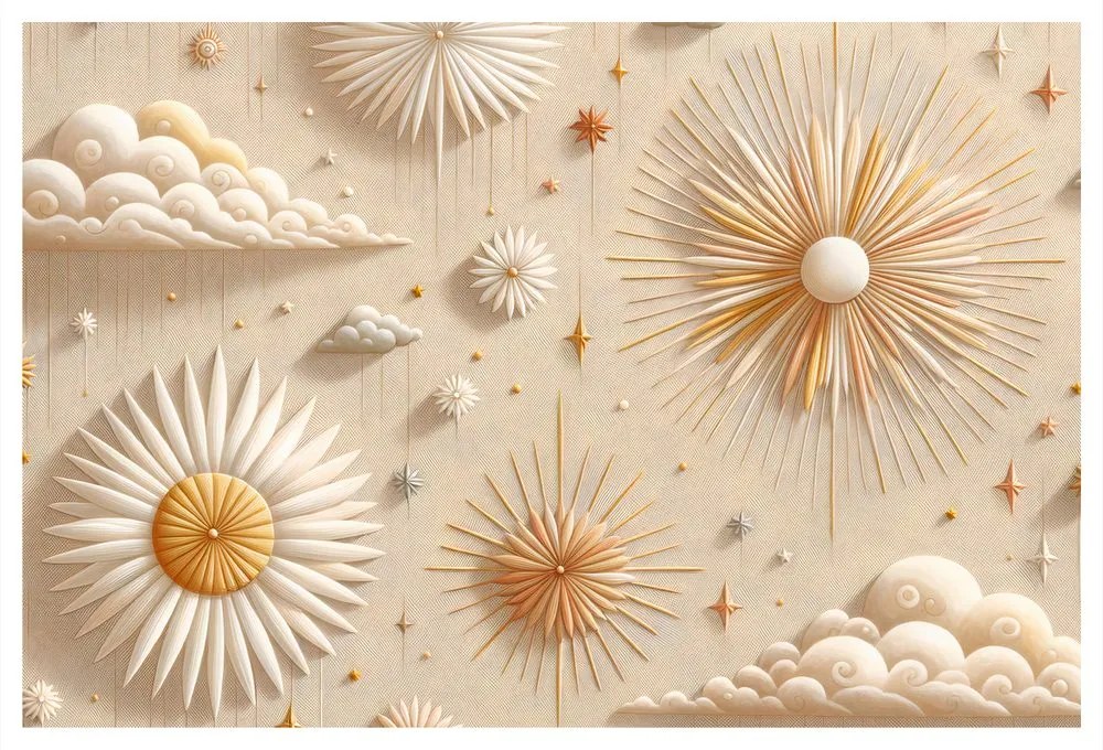 Quadro su tela – Cielo stellato e sole