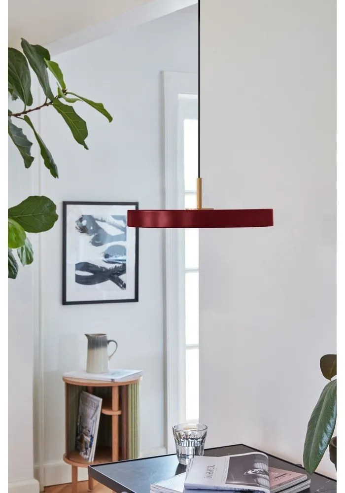 Lampada a sospensione a LED rossa con paralume in metallo ø 31 cm Asteria Mini - UMAGE