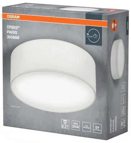 Osram - Plafoniera ORBIS PARIS 1xE27/25W/230V diam. 30 cm bianca
