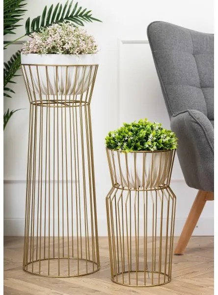 Portafiori 50x26 cm oro