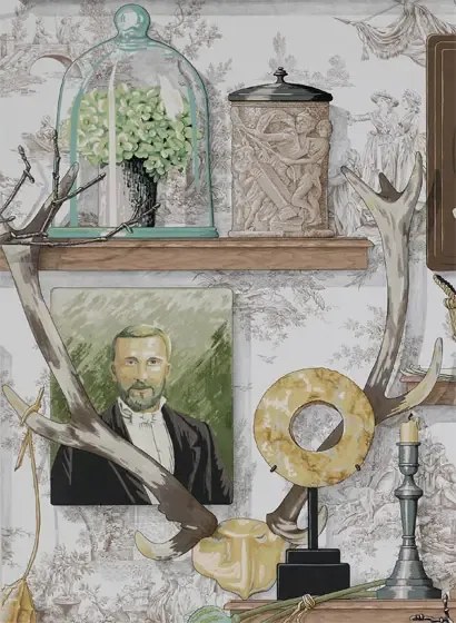 Manuel Canovas Tapete Academia von Colefax & Fowler - Taupe