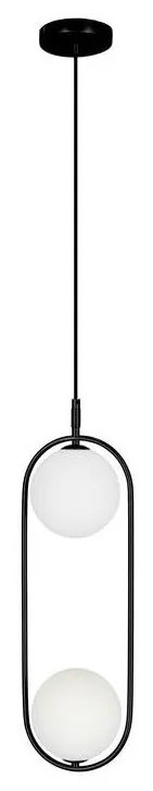 Lampadario a sospensione con filo CORDEL 2xG9/28W/230V nero