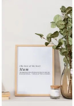 Poster Decorativo (21x30 cm) Tyern Style Mum - Sklum