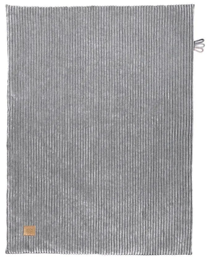 Coperta per bambini grigia in velluto a coste 100x77 cm – Meowbaby