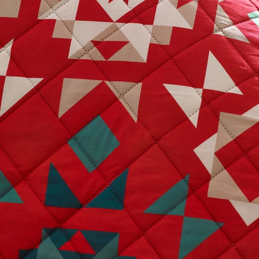 Copriletto rosso con rivestimento trapuntato 220x230 cm Patchwork – Catherine Lansfield
