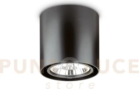 Mood faretto 1 luce attacco gu10 nero d.15cm lampadina inclusa orie...