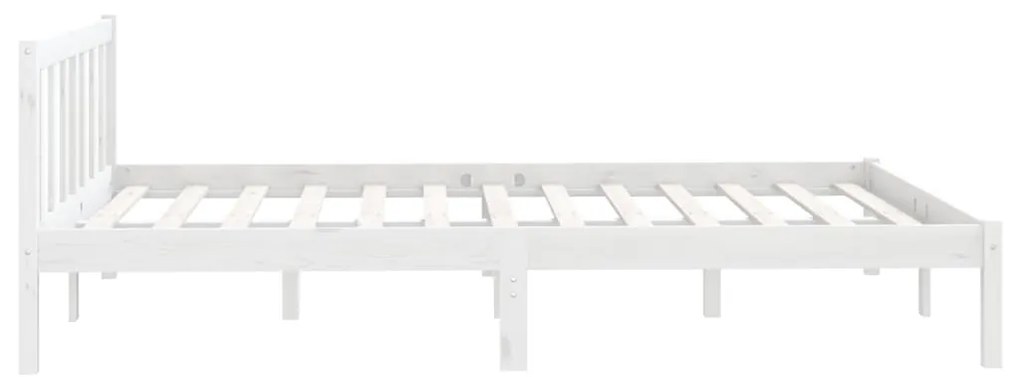 Giroletto bianco in legno massello di pino 160x200 cm