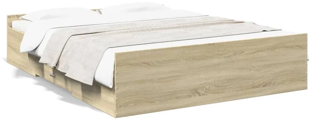 Giroletto Cassetti Rovere Sonoma 150x200 Cm Legno Multistrato /