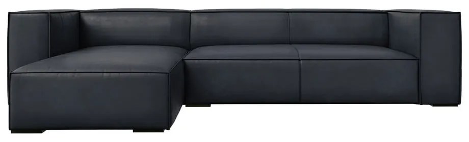 Divano angolare in pelle blu scuro (angolo sinistro) Madame - Windsor &amp; Co Sofas