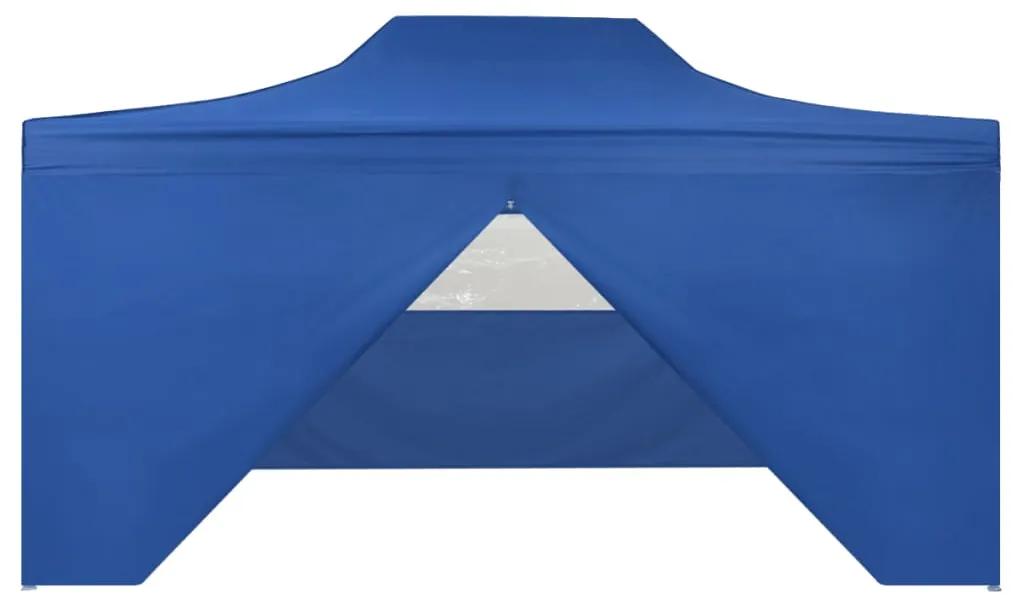 Tenda Pieghevole Pop-Up con 4 Pareti Laterali 3x4,5 m Blu