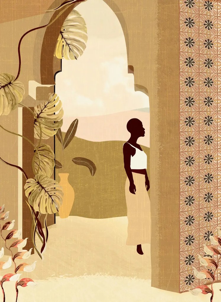 Arte International Carta da parati panoramica Les Mysteres De Madagascar - Dune