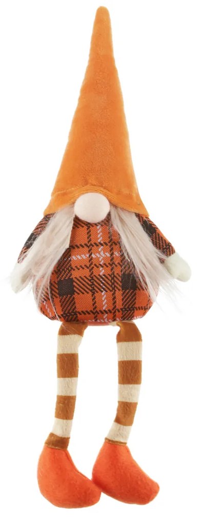 Gnomo autunno gambemolli 41 cm cappello a punta