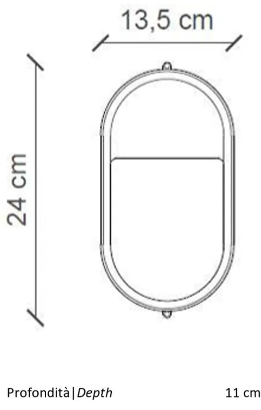Applique Verticale Classica Brindisi Alluminio E Ceramica Bianco 1 Luce E27