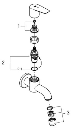 GROHE 20238001 - Valvola di scarico DN 15, cromo lucido