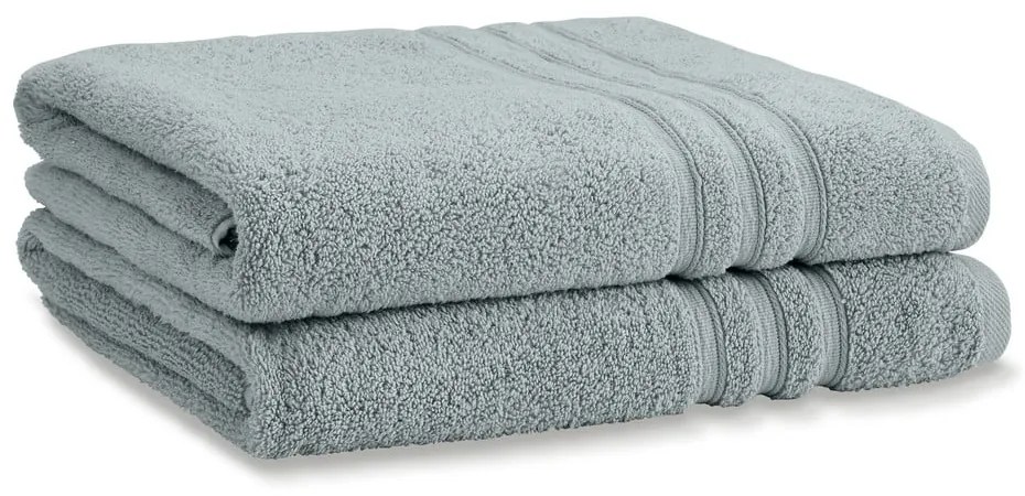 Set di asciugamani tipo terry verde polveroso in cotone 2 pz 90x140 cm Zero Twist – Catherine Lansfield