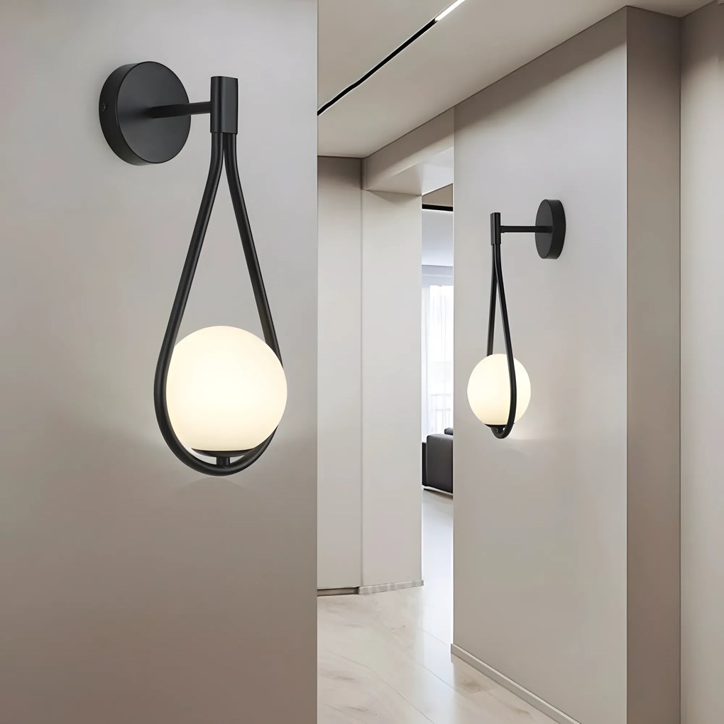 Lampada da parete G093-1W Black White