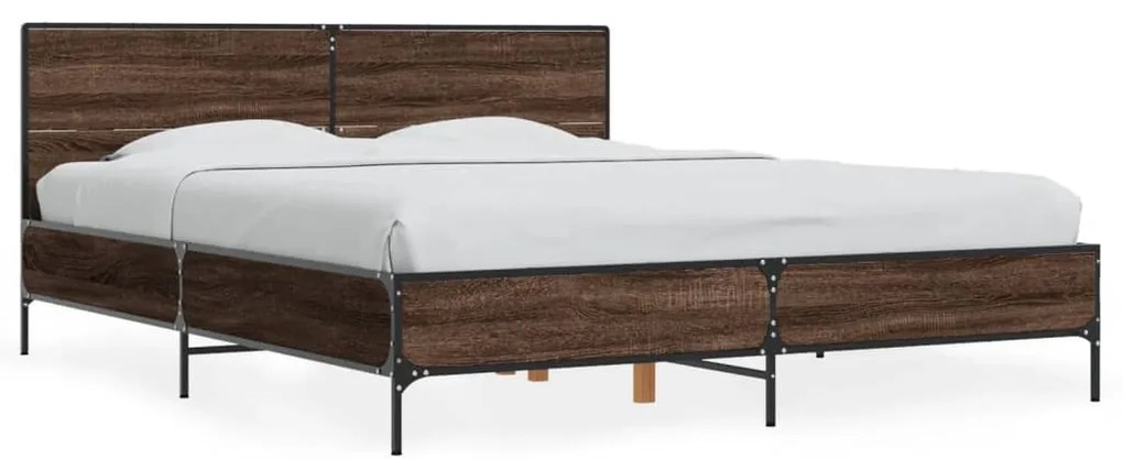 Giroletto Rovere Marrone 160x200cm İn Legno Multistrato Metallo /