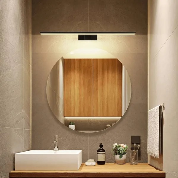 Aigostar - Illuminazione per specchio da bagno LED/12W/230V 4000K 60 cm IP44 nero