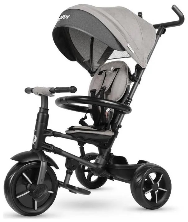 QPlay - Triciclo per bambini 3in1 RITO STAR grigio chiaro
