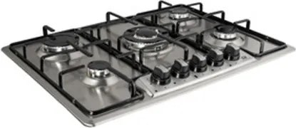 Piano Cottura Inox 70 Cm A Gas 5 Fuochi Griglia Ghisa Staylux