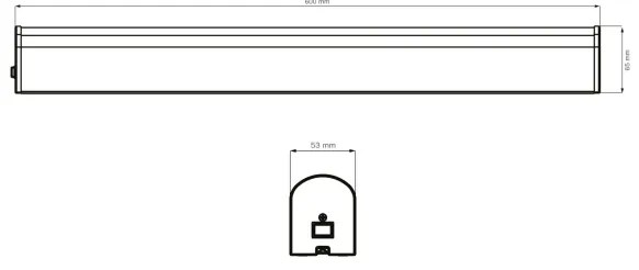 Illuminazione a LED per specchi da bagno ALEX LED/15W/230V 4000K 60 cm IP44 cromo