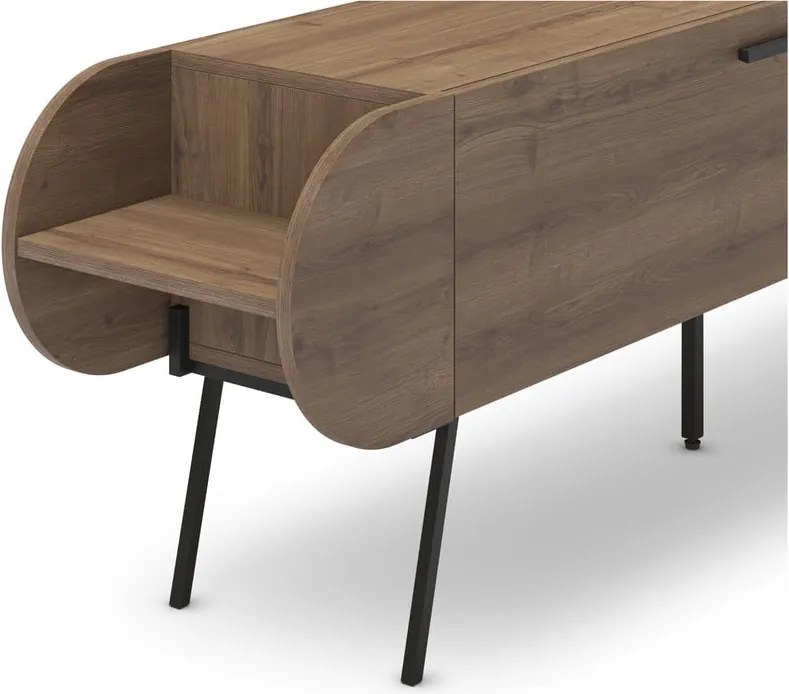 Tavolo TV in noce naturale 195x57 cm Saluso - Marckeric