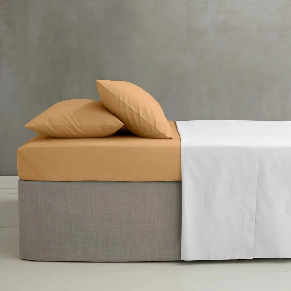 Lenzuolo con angoli giallo e arancione in percalle 90x190 cm Easy Iron Percale – Catherine Lansfield