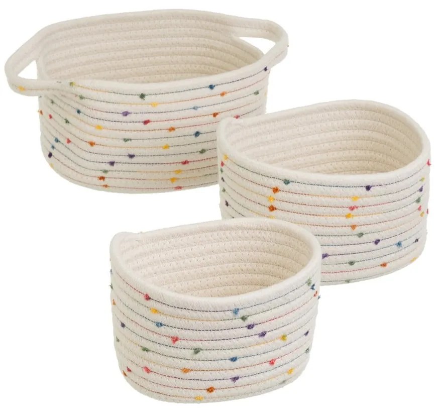 Set di cesti in tessuto 3 pz 30x18x14 cm – Casa Selección