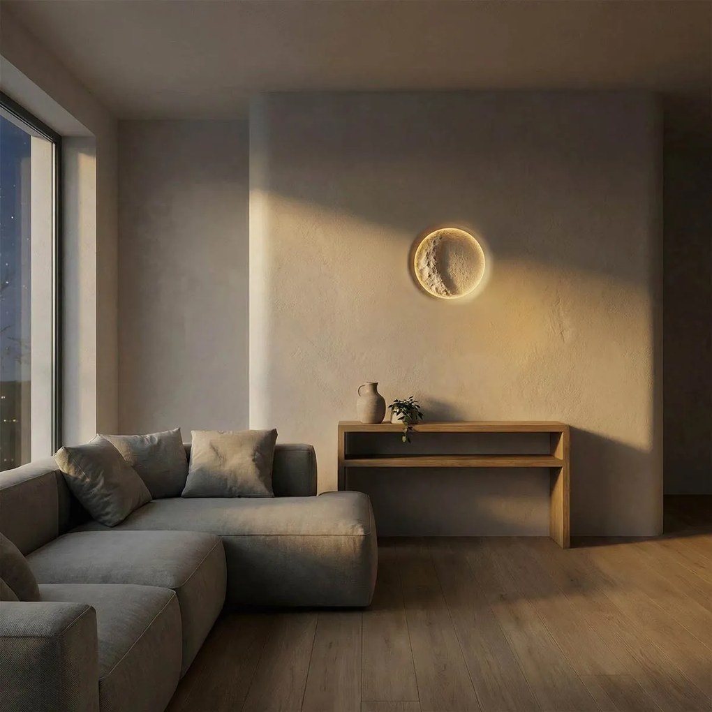 Lampada LED da incasso 85W Luna Crescente 30x30 cm in Gesso