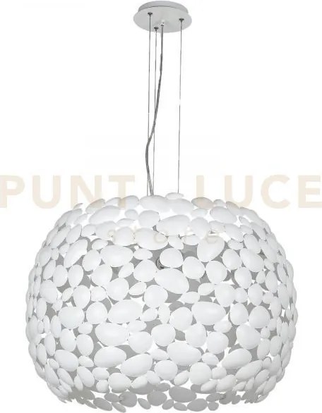 Lampadario a sospensione dioniso bianca 5 luci attacco e27 65x65x14...