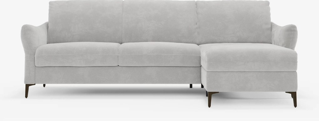 Dalia divano letto angolare con vano contenitore - materasso alto 18 cm in raffinato tessuto smacchiabile T30