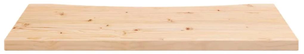 Piano scrivania 80x40x2,5 cm in legno massello di pino