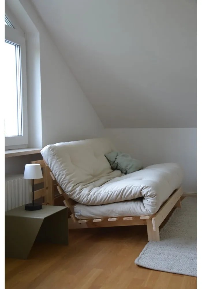 Divano letto in colore naturale 160 cm Roots - Karup Design