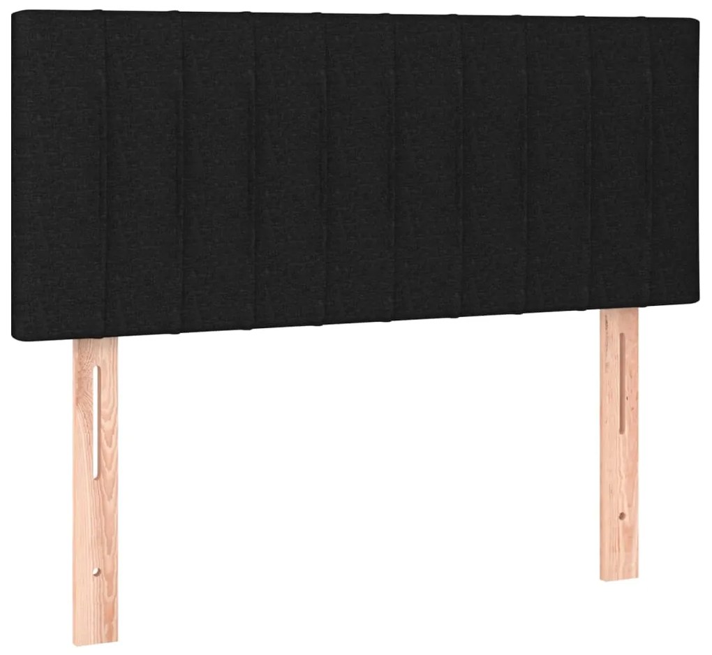 Testiera nera 80x5x78/88 cm in tessuto