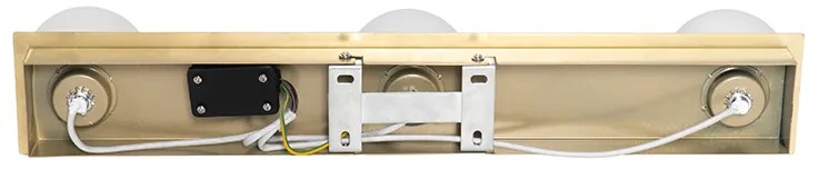 Lampada da parete moderna oro 48 cm IP44 3 luci - Cederic