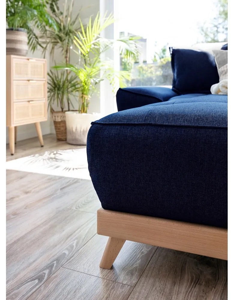 Divano letto blu navy divano angolare variabile Dazzling Daisy - Miuform