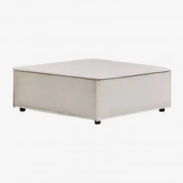 Pouf Divano Componibile In Tessuto Vermont Tessuto Beige Crema - Sklum