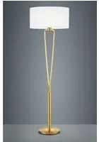 Piantana Paris II Ottone con Paralume Bianco Trio Lighting