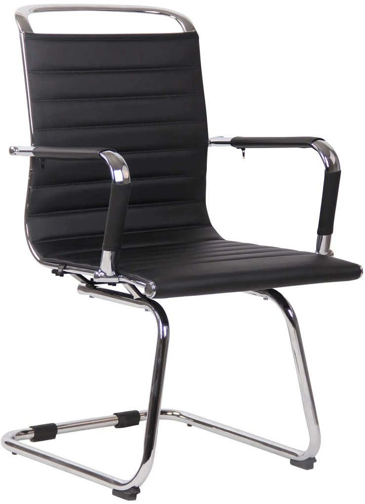 Sedia Per Ospiti Balve: Design Classico E Comfort Contemporaneo / Schwarz / Kunstleder