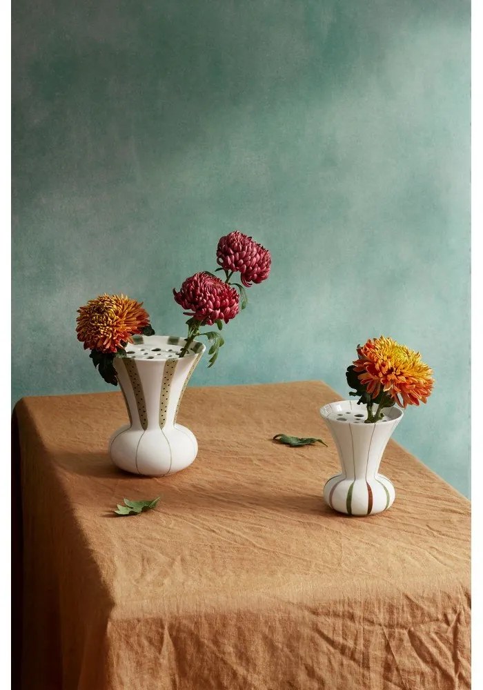 Vaso in gres bianco dipinto a mano Signature - Kähler Design