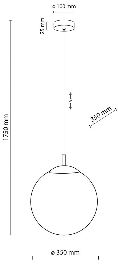Lampada a sospensione in vetro Esme TK Lighting, dimmerabile, Bianco / Opale, Soggiorno / Sala da pranzo, Vetro, Moderno, Lampada a sospensione