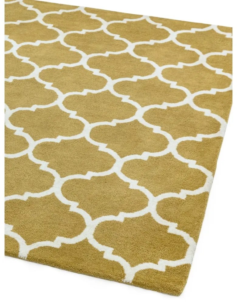Tappeto in lana giallo ocra tessuto a mano 160x230 cm Albany - Asiatic Carpets
