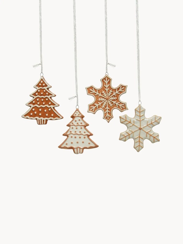 Set di 4 addobbi per albero Gingerbread